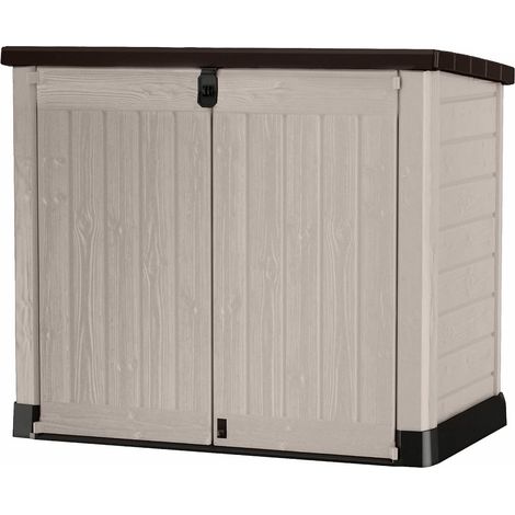 Keter Porta Attrezzi da giardino Store It Out Pro, Finitura Effetto Legno, Beige/Marrone, 145X82X125H cm