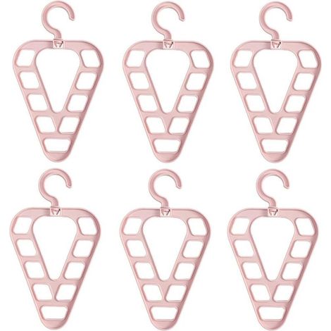 Organisateur de Cintres Magic, Cintres Porte-Manteaux Multi-Fonctions Gain de Place, Cintre Antidérapant Multifonctionnel Triangle à 9 Trous, Crochet Pivotant à 360 °(6 pcs)
