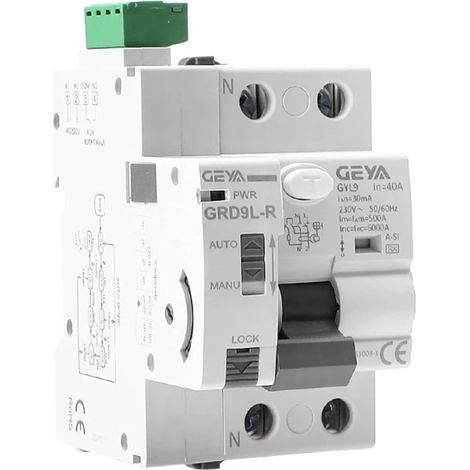 Disjoncteurs de fuite à réenclenchement automatique RCD électromagnétique (Réenclencheur AC220V+A-SI Type RCCB 2P-40A-30mA) (1/5)