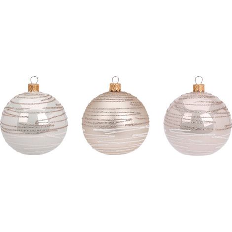 Palline per albero di Natale, in Vetro, con glitter, Ø 100 mm, 6 pezzi (1/3)