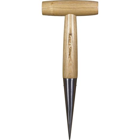 Kent & Stowe Piantatoio – Foraterra in acciaio inossidabile per bulbi e piantine, paletta giardinaggio con manico in frassino, lunghezza: 28,5 cm (1/3)
