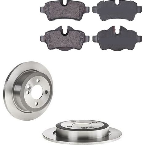 KIT FRENI POSTERIORI compatibile con MINI (R56) - DISCHI + PASTIGLIE OEM: P 06 052 , P 06 103 / 17866 , 18150 /SOSTITUZIONE DIRETTA/BASSA POLVERE/SILENZIOSO