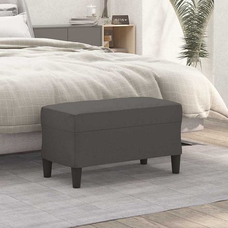 vidaXL Banc Gris 70x35x41 cm Similicuir (1/5)