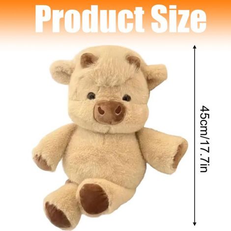 Peluche vache kaki en mouvement rigolo, décoration mignonne et cadeau original pour enfants et adultes, accessoire de fabrication maison (1/5)
