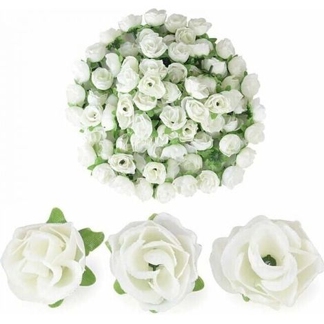100 Pieces Artificial Rose Petals, Foam Rose Petals with Stem for Wedding Bouquets, Centerpieces, DIY Party Decorations for Home, (1/4)