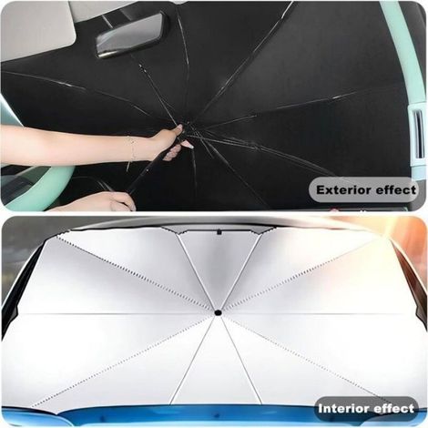 Pare-Soleil Pare-Brise Voiture Pliable 138 x 78 cm Protection UV 99 % Pour Berline SUV Van Pick-Up - 1 Pièce