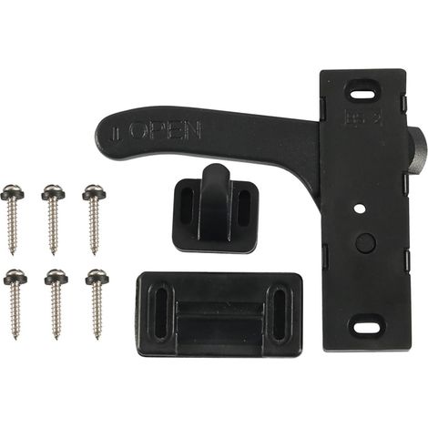 Poignée Droite Pour Porte Moustiquaire - Fixation Universelle Entre Porte Moustiquaire Et Porte D'Entrée - Trou Centré À 76 mm - En Métal - Noir - 1 Pièce (1/5)