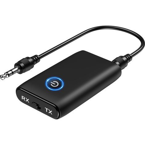 Récepteur Bluetooth 5.3, Adaptateur Voiture Jack 3,5mm, 2 en 1 Auxiliaire Bluetooth pour Voiture, Systèmes Stéréo et Ecouteurs, Appels Mains Libres, Chargement USB (1/5)