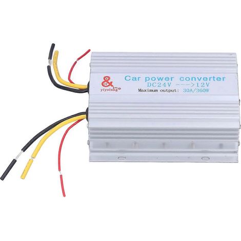 Convertisseur de tension automobile, transformateur abaisseur, régulateur de tension, CC 24 V – 12 V, 30 A, 360 W