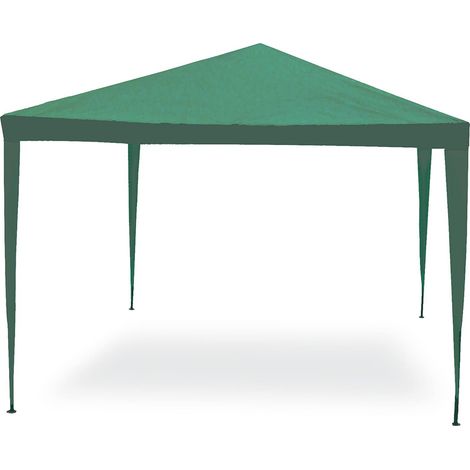 Gazebo Struttura in Acciaio Tessuto Verde 3x4 metri