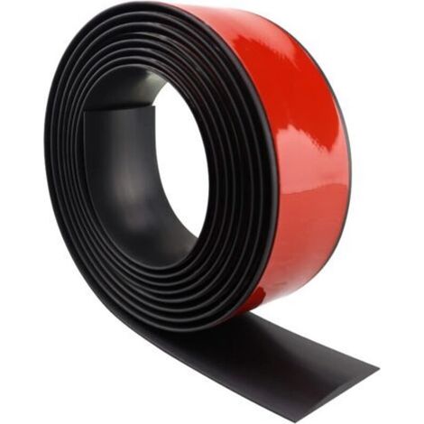 Seuil de porte adhesif PVC profil de transition barre de seuil de porte bande de transition de sol bande de recouvrement (2m×5cm, noir) (1/5)