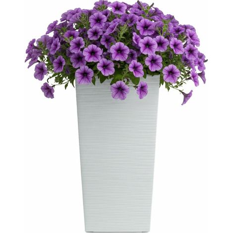 Maceta Porto Riflo blanca de 67,7 x 35 x 35 cm.
