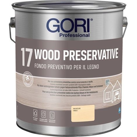 GORI 17 WOOD PRESERVATIVE fondo preventivo per legno incolore 20 lt