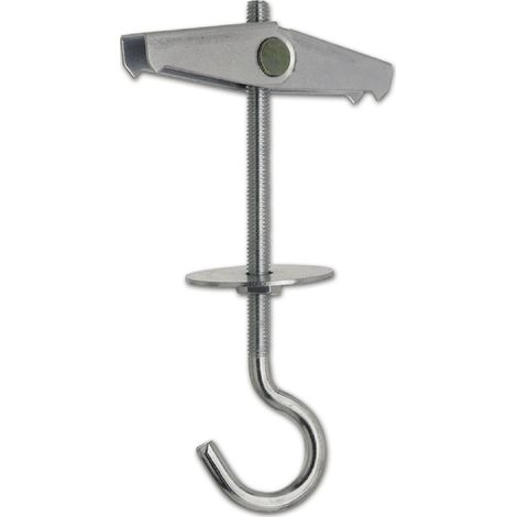 Federklappdübel KDH 4 mit Gewindehaken, Muttern und Scheiben, Dübel M4 x 70 mm