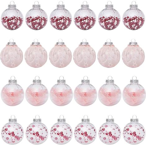 Boules de Noël Ornementales Déco maison, Déco saisonnière, Accessoires de Kit 24 Décorations Noël pour Sapin Pour le Nouvel An, Thanksgiving, les fêtes, bureaux, pièce, la fenêtre, escalier (1/5)