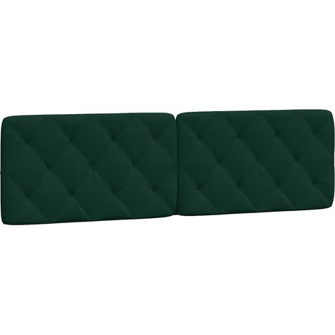 Maison Exclusive - Cabecero de cama acolchado terciopelo verde os