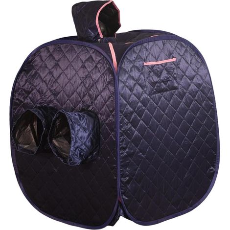 Kit de sauna portatif Tente de sauna personnelle portative, tente pliante for salle de sauna à vapeur SPA, chauffa rapide, double fermeture éclair, mini outils de sauna chauds for tout le corps Tente (1/5)