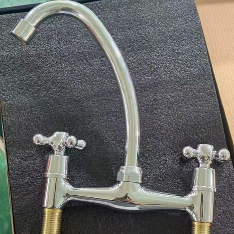 Antikes Kupfer-Doppelwaschbecken mit Warm- und Kaltwasseranschluss, Aufsatzwaschbecken, 20 cm Mischbatterie, Dreiloch-Sanitärwaschbecken -- MH-61