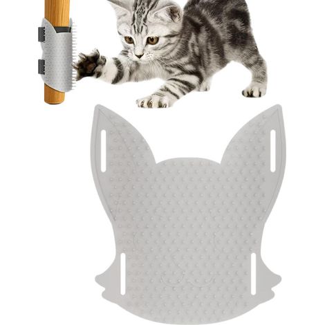 2 Pièces Grattoir Chat, (Gris)Brosse Chat, Brosses de Toilettage du Chien, Brosse pour Poil de Chats, Massage D'angle Mural, Accessoire Chats Interieur pour le Massage, le Grattage et L'épilation (1/5)