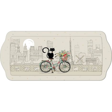 Plateau rectangulaire BUG ART Chat Vélo (1/2)