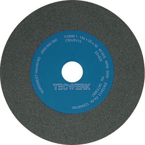 Muela de banco Ø150xB20x32mm 80 Forma A SCg TECWERK (1/2)