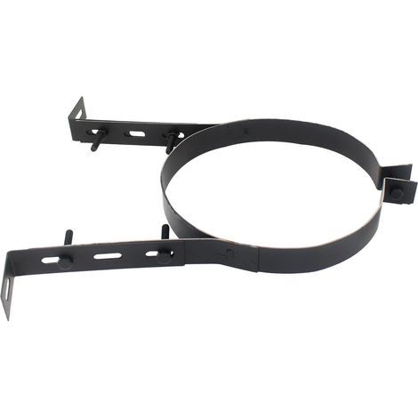 Collier pour fumisterie Ø100 mm Acier inoxydable Montage mural pour conduits de cheminée Résistance aux chocs thermiques (1/4)