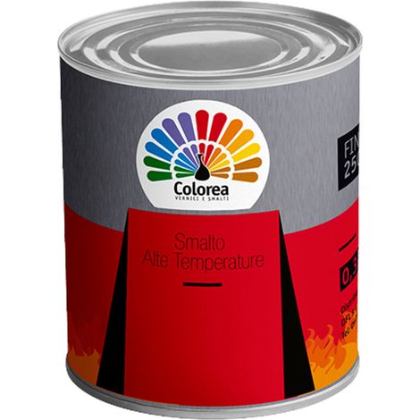 SMALTO ALTA TEMPERATURA 'COLOREA' Lt. 0,125 - NERO OPACO- 6 PEZZI - DF 9017260