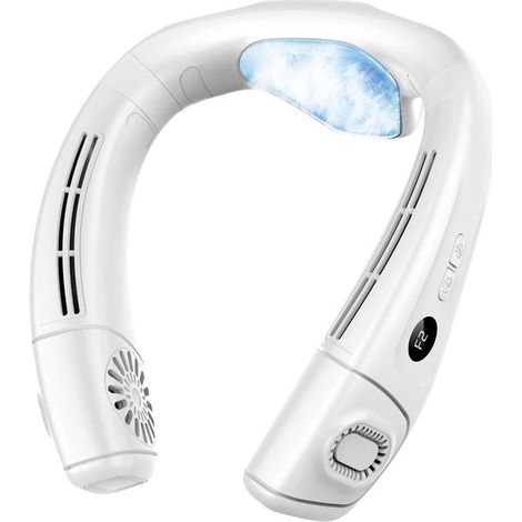 Ventilateur de cou rafraîchissant, portable et sans pales, fonctionnant sur batterie, avec 3 vitesses et 3 modes de ventilation. (1/5)