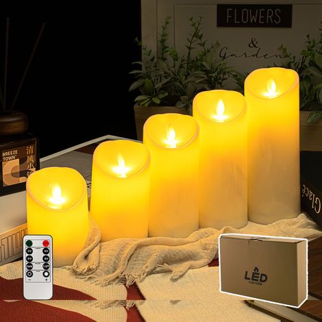 Lampe bougie électronique LED, lampe décorative fausse bougie simulée, accessoire de décoration romantique pour mariage, lumi(Y078) (1/5)