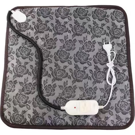 Beheizbare Matte für Katzen und Hunde – Verbesserte elektrische Heizmatte, wasserdicht und verstellbar, Haustier-Heizdecke mit Bissschutzdraht – 45 x 45 cm