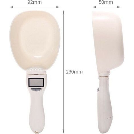Cuillère doseuse pour chien Cuillère de pesée avec écran LCD Convient aux croquettes chien chat lapin oiseau (1/4)