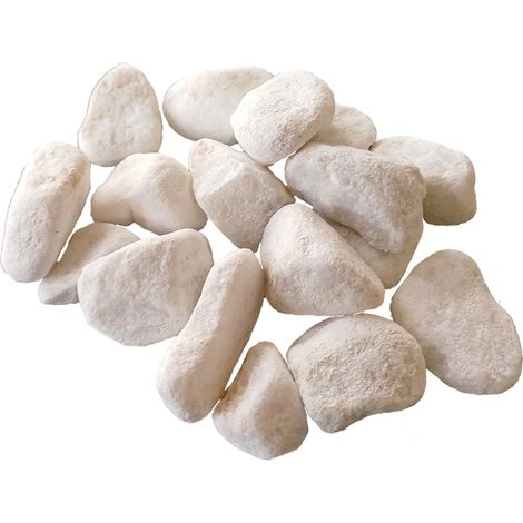 CIOTTOLI ORNAMENTALI 'BIANCO CARRARA' granulometria 25/40 mm - Senza Marca