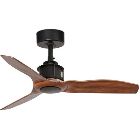 Ventilateur de plafond DC Just Fan XS Noir / Noyer (1/10)