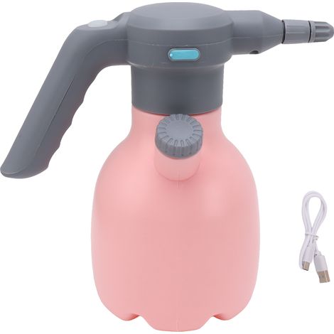 Pulvérisateur électrique rechargeable 1,5L pour jardin - Arrosage automatique portable, brumisateur pour plantes extérieur rose, sans buse pivotante (1/5)