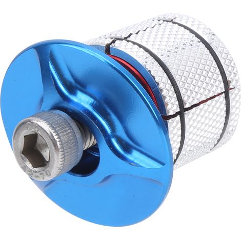 Vis de dilatation de direction pour fourche de vélo, couvercle triangulaire bleu pour tige de direction (1/5)