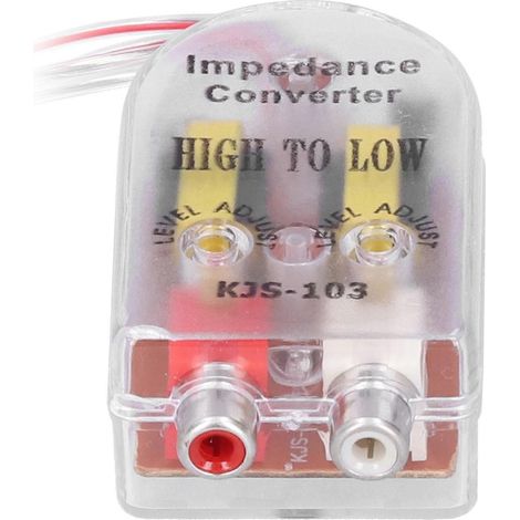 Convertisseur audio 12 V pour autoradio, haut-parleur RCA, amplificateur de ligne, adaptateur d'impédance. (1/5)