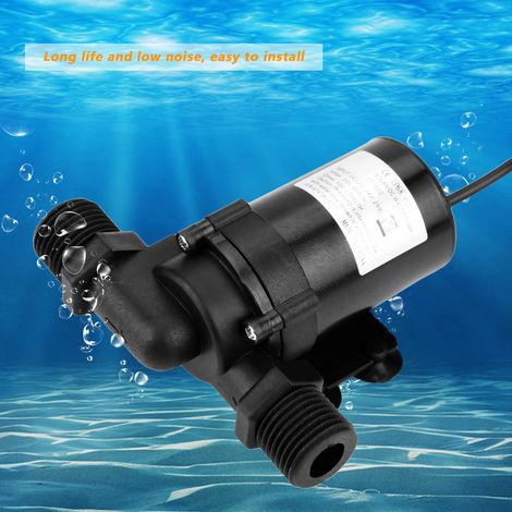 Pompe à eau miniature sans balais 24V pour chauffe-eau solaire, plage de température -40℃ à 100℃ (1/5)