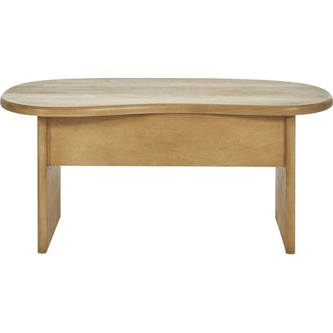 Niedriger Couchtisch in Bohnenform mit Ablage aus massivem Mangoholz B95 cm KOKOA (1/5)