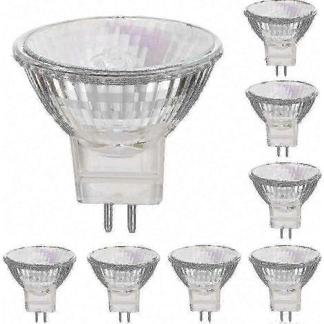 Spots halogènes GU5.3 35 W (20 W) 12 V, blanc chaud, à intensité variable, lot de 8 (EPA02) (1/5)