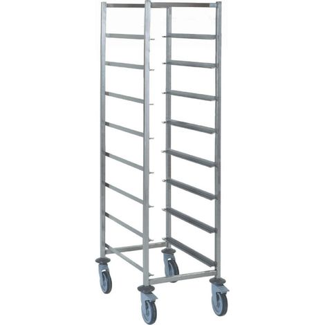 Chariot pour casiers à vaisselle 8 niveaux - 630 x 630 x 1785 mm - TOURNUS