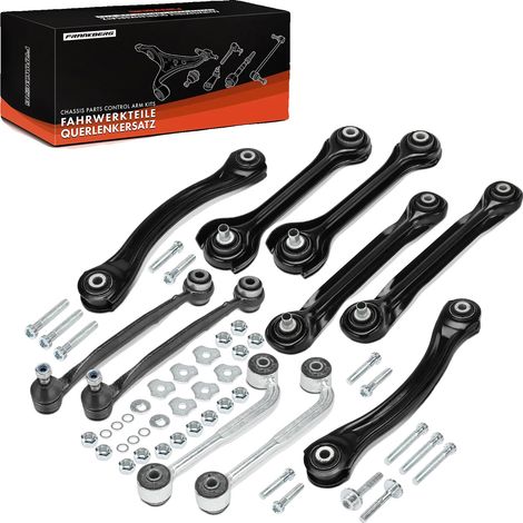 Conjunto de brazo de control, acero de alta resistencia, longitud del brazo de control: 25 cm, eje trasero en ambos lados, compatible con Mercedes-Benz Clase C, estabilidad y manejo mejorados. (1/5)