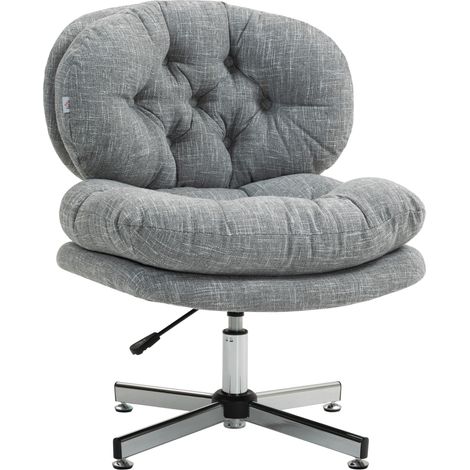 Silla de oficina ergonómica gris con función balancín y altura regulable (1/5)