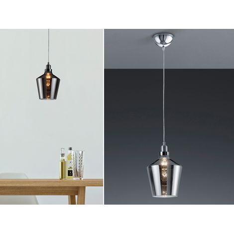 Single Suspension Calais Tumbler Rauchglas Trio Beleuchtung (1/5)