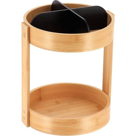 Organizzatore a 2 ripiani in bambù - nero opaco - Tendance (1/4)