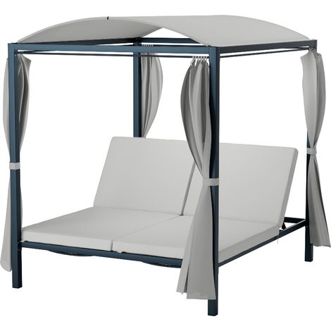 Blumfeldt Tumbona Doble XL Eremitage  Protección Solar  hasta 2 Personas  Armazón de Aluminio  Resistente a la Intemperie