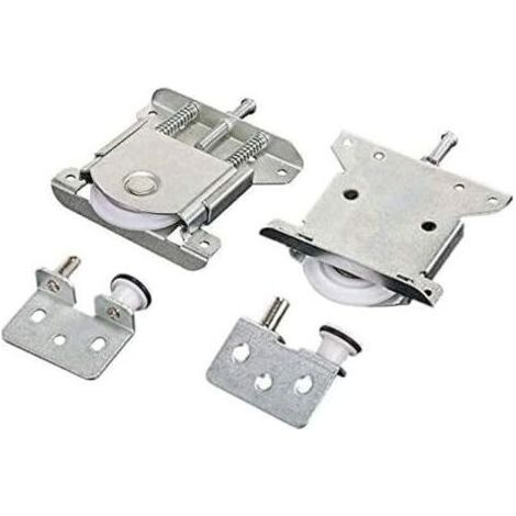 2 pièces Roulette Porte Coulissante placard,Pièces de porte coulissantes pour porte de garde-robe,roues,rouleaux,armoire Runners Guides,Roulette Placard Coulissant Armoire Porte Rouleau,Charge 30 kg (1/3)