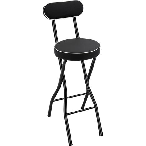 Tabouret pliant rembourré rembourré, tabouret de bar 2 pièces de 25,6 pouces, tabouret pliant portable (1/5)