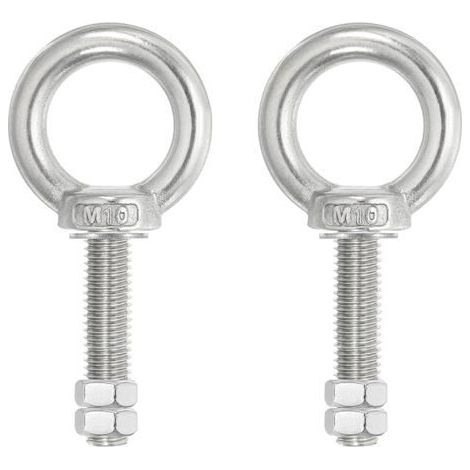 Boulon à œil M10x50 2 pièces Acier inoxydable 304 Levage suspendu Industrie extérieure Argent (1/5)