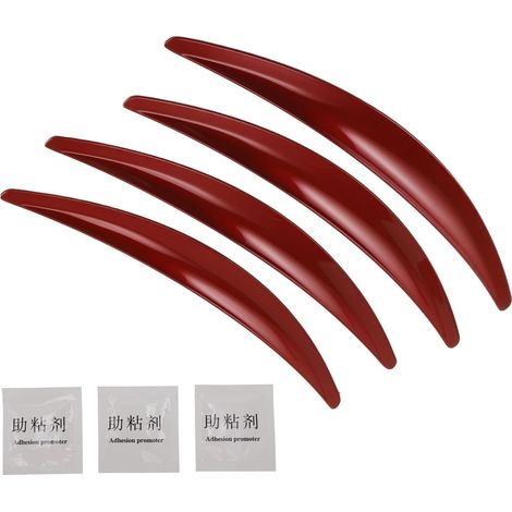 4pcs Fender Extensions for Model 3, Fender for Auto Strips Protection ABS Car Fender Fenders Self Adhesive Fenders Red (1/5)