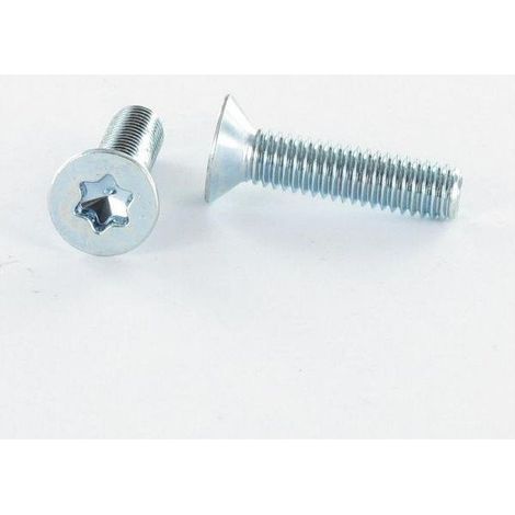Vis métaux Tête fraisée TF TORX T30 M6X12 Classe 4.8 Acier zingué-500 pièces